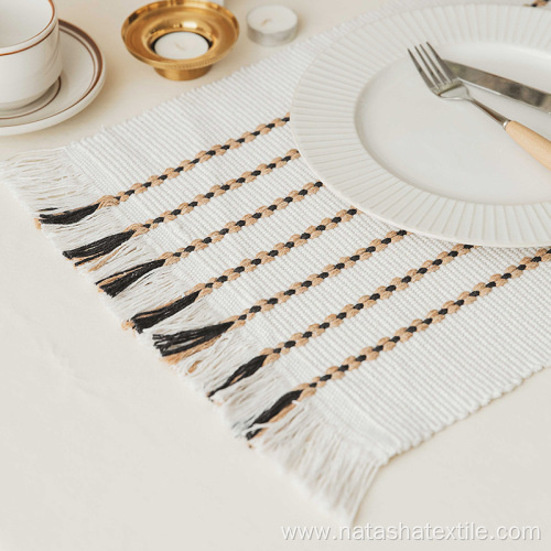 AMERICAN STYLE Tassel coffe mat